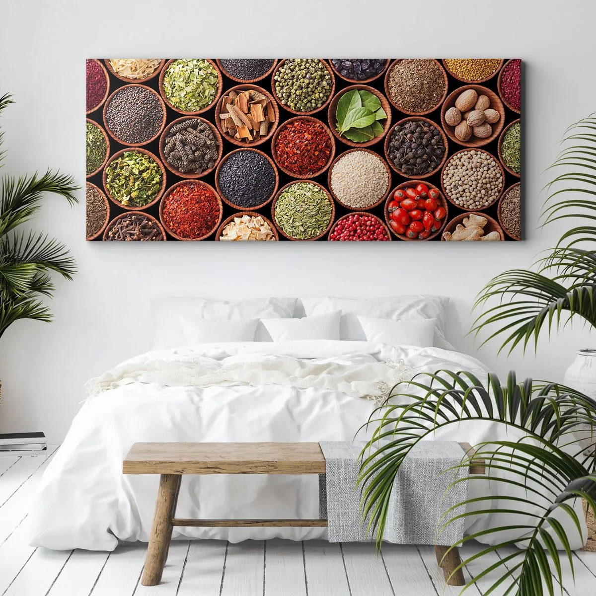 Bild auf Leinwand - Leinwandbild - Alle Aromen der Welt - 100x40 cm