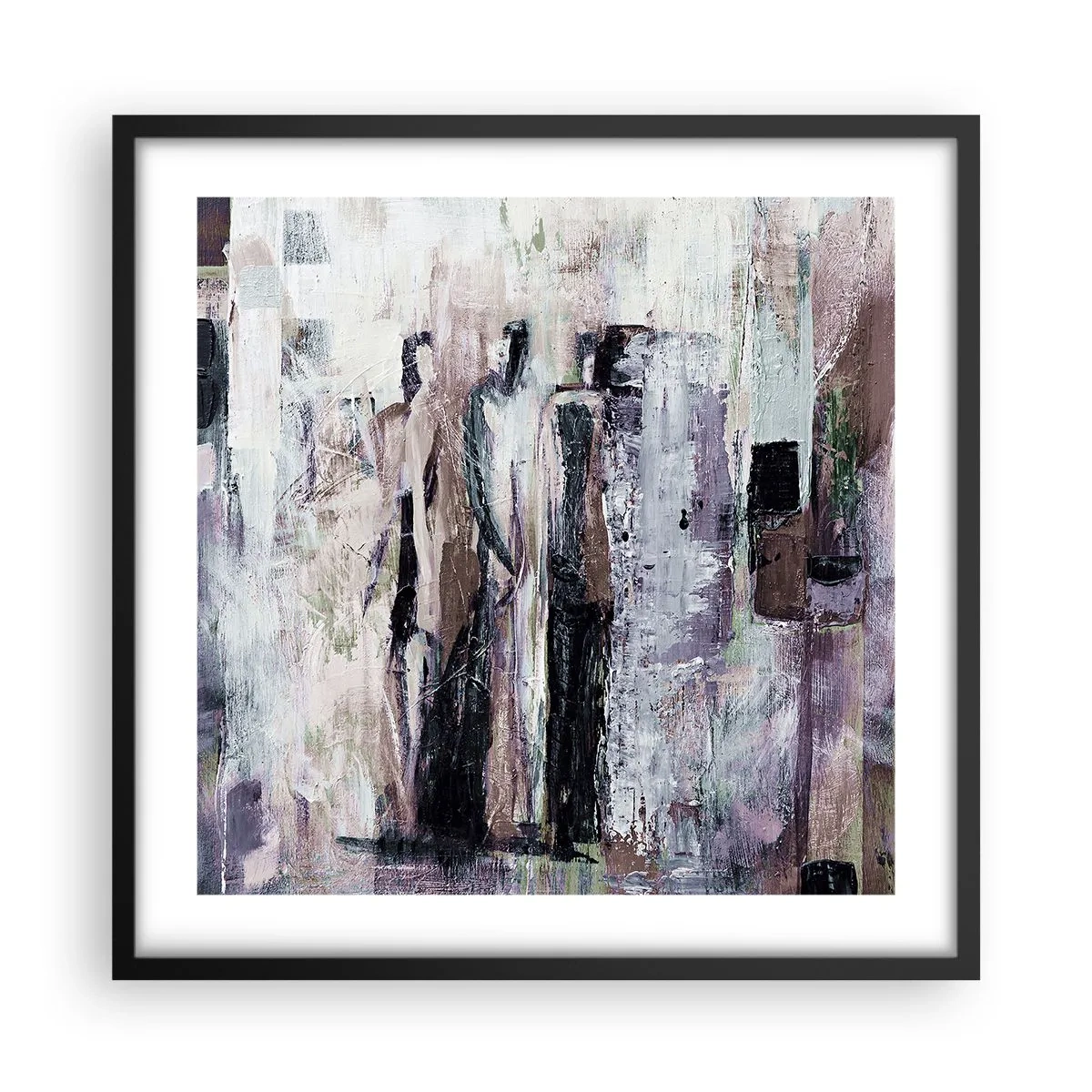 Poster in einem schwarzem Rahmen - Die geheimnisvolle Drei - 50x50 cm