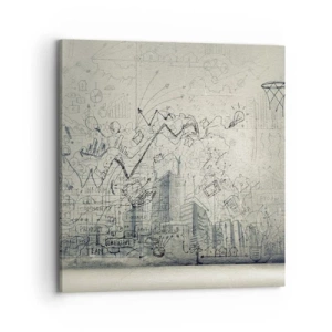 Bild auf Leinwand - Leinwandbild - Mein tolles Stadtleben - 70x70 cm