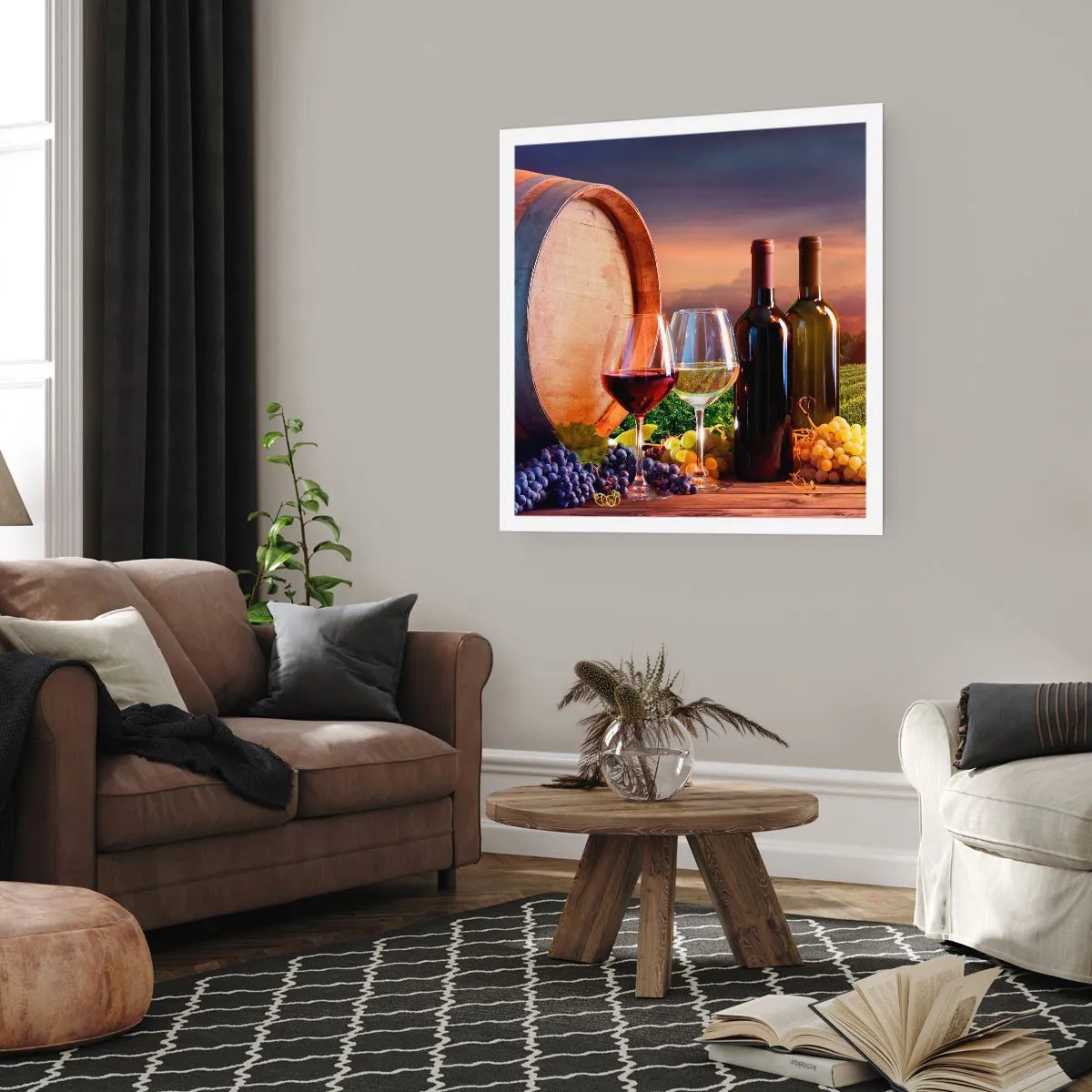 Poster - Hier schmeckt das Leben - 60x60 cm