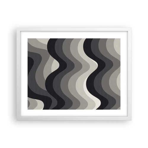 Poster in einem weißen Rahmen - Eine Welle nach der anderen - 50x40 cm