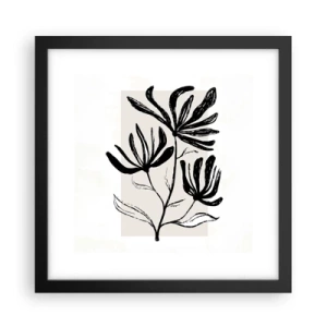 Poster in einem schwarzem Rahmen - Skizze für das Herbarium - 30x30 cm