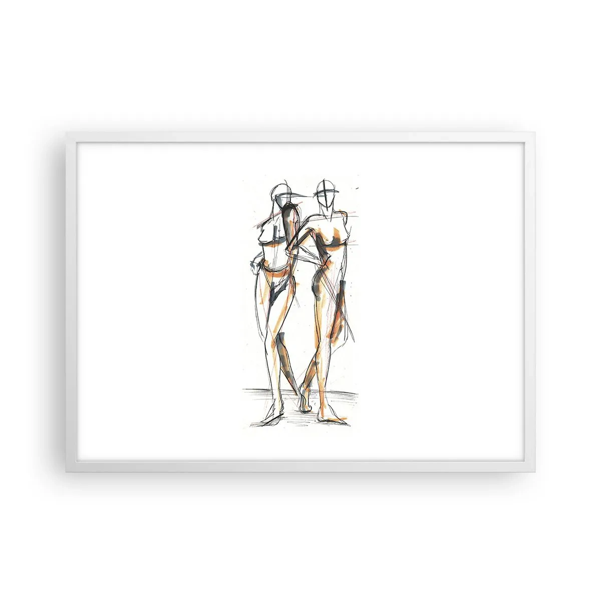 Poster in einem weißen Rahmen - Studie der Gnade - 70x50 cm