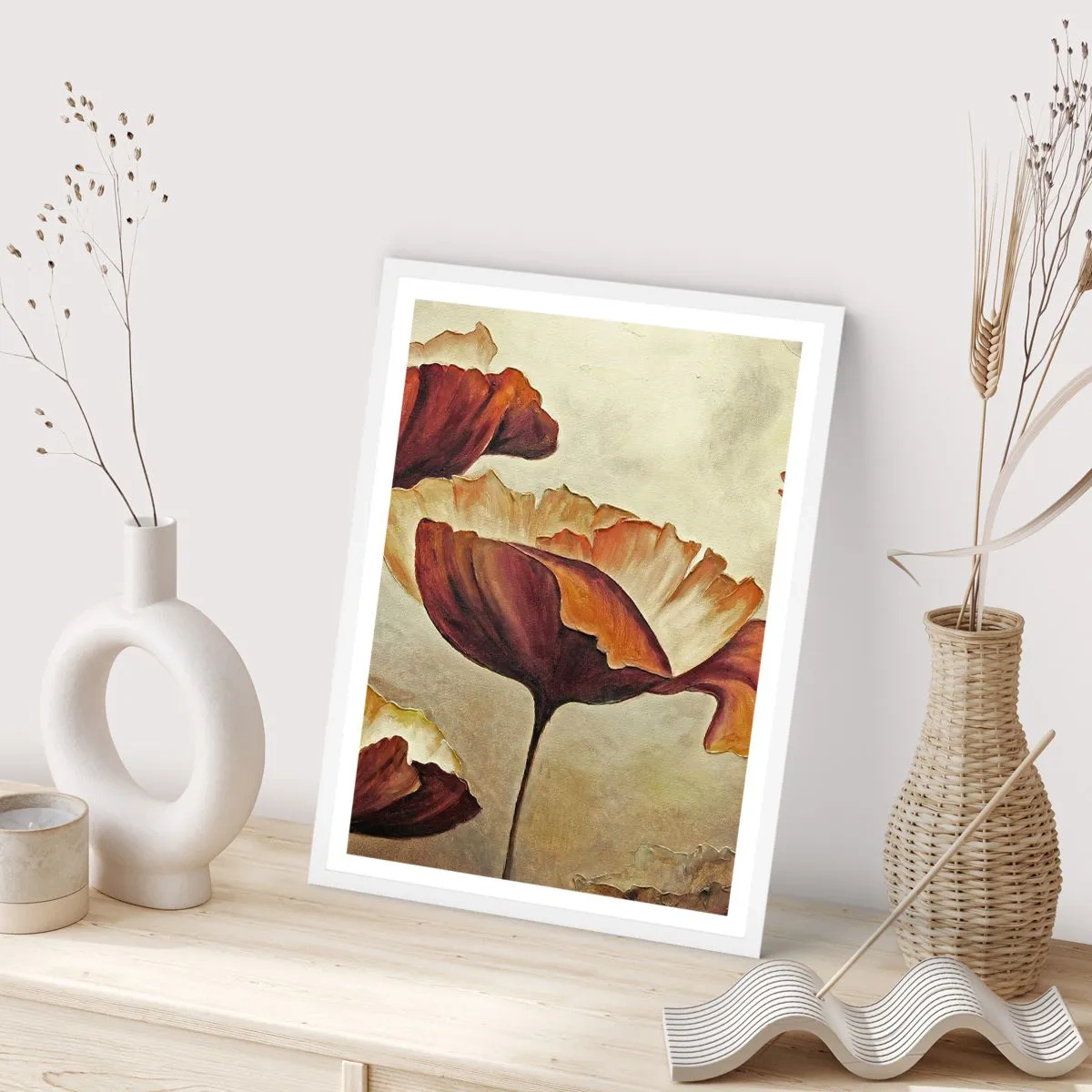 Poster in einem weißen Rahmen - Weideland - 50x70 cm