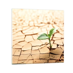 Glasbild - Bild auf glas - Die unbezähmbare Kraft des Lebens - 60x60 cm