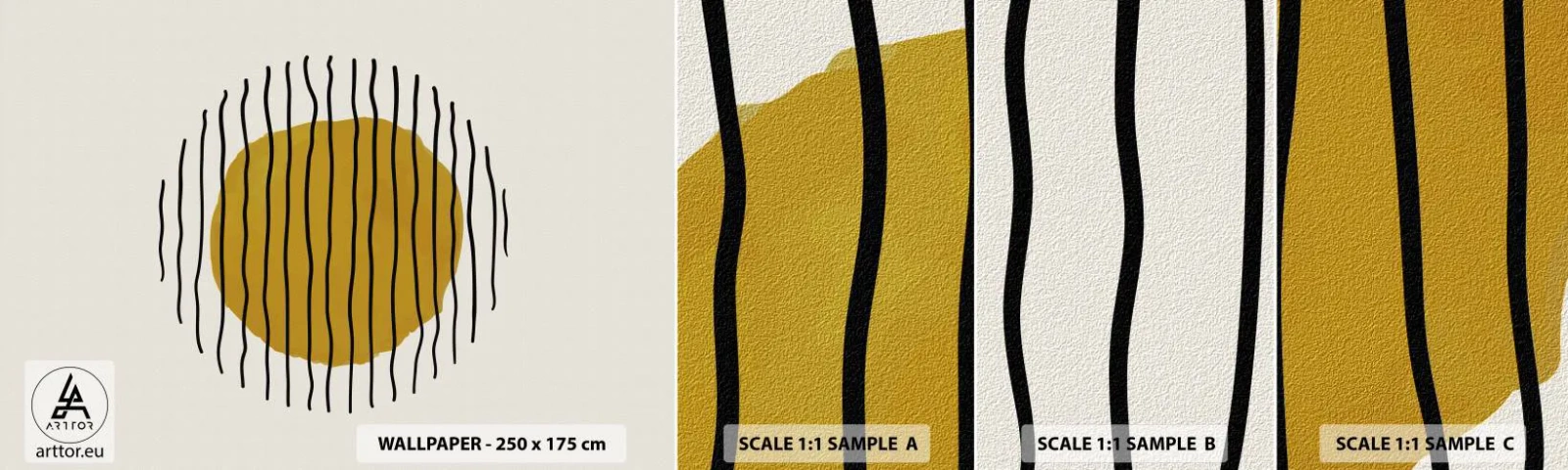Fototapeten Muster Selbstklebend Deluxe Sticker - Abstraktion, die vor Hitze zittert - Abstraktion, Stück, Minimalismus - 100x30 cm