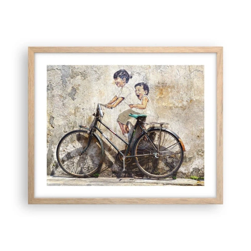 Poster in einem Rahmen aus heller Eiche - Richtig oder falsch? - 50x40 cm