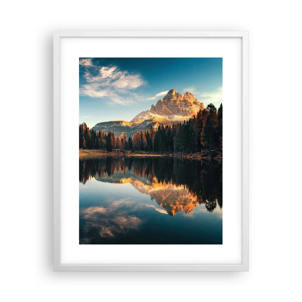 Poster in einem weißen Rahmen - Doppelte Landschaft - 40x50 cm