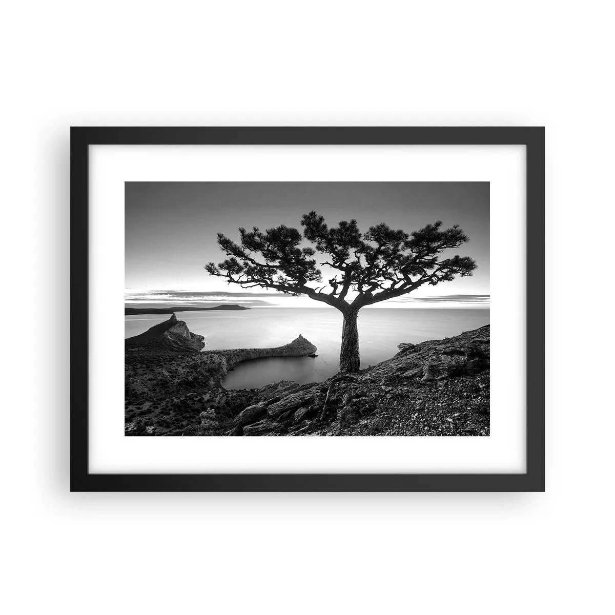 Poster in einem schwarzem Rahmen - Stille bis zum Horizont - 40x30 cm