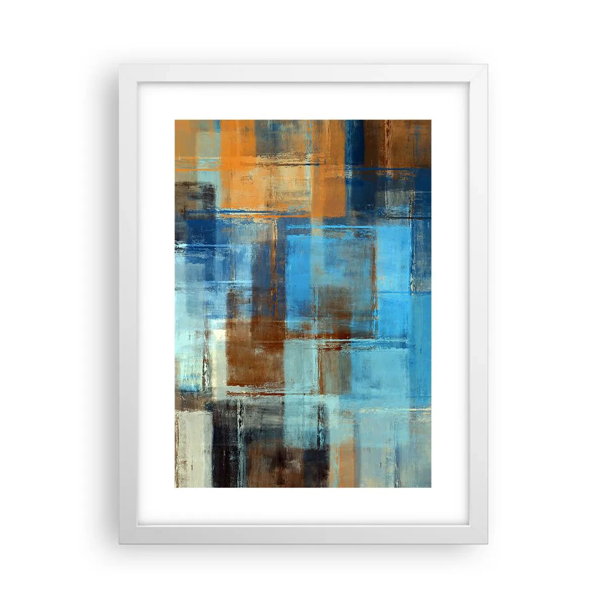 Poster in einem weißen Rahmen - Durch den blauen Schleier - 30x40 cm