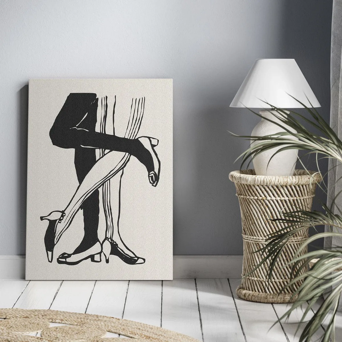 Bild auf Leinwand - Leinwandbild - Weibliches Attribut - 65x120 cm