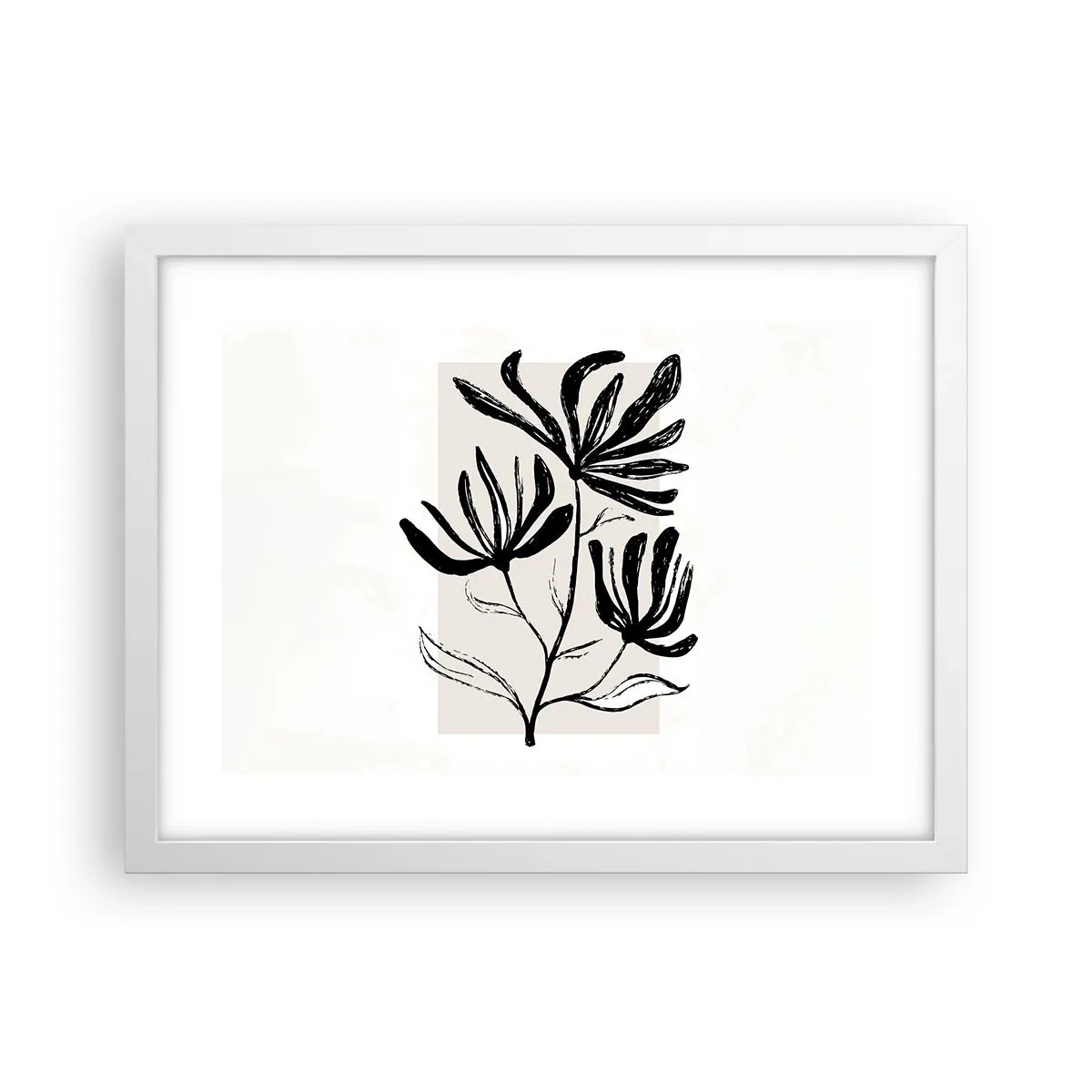 Poster in einem weißen Rahmen - Skizze für das Herbarium - 40x30 cm