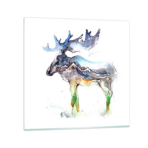 Glasbild - Bild auf glas - Der Held eines Wintermärchens - 50x50 cm