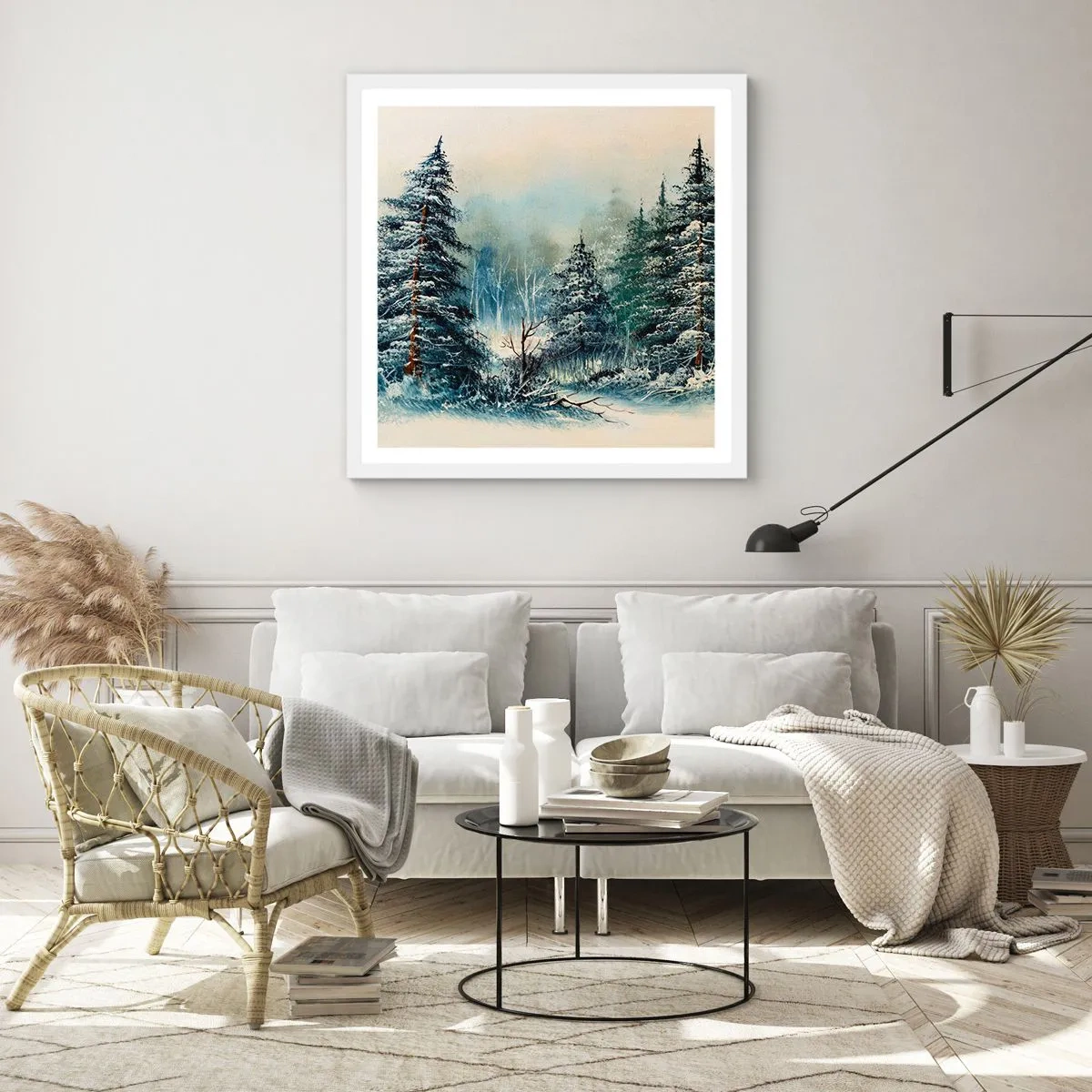 Poster in einem weißen Rahmen - Bereit für Weihnachten - 30x30 cm