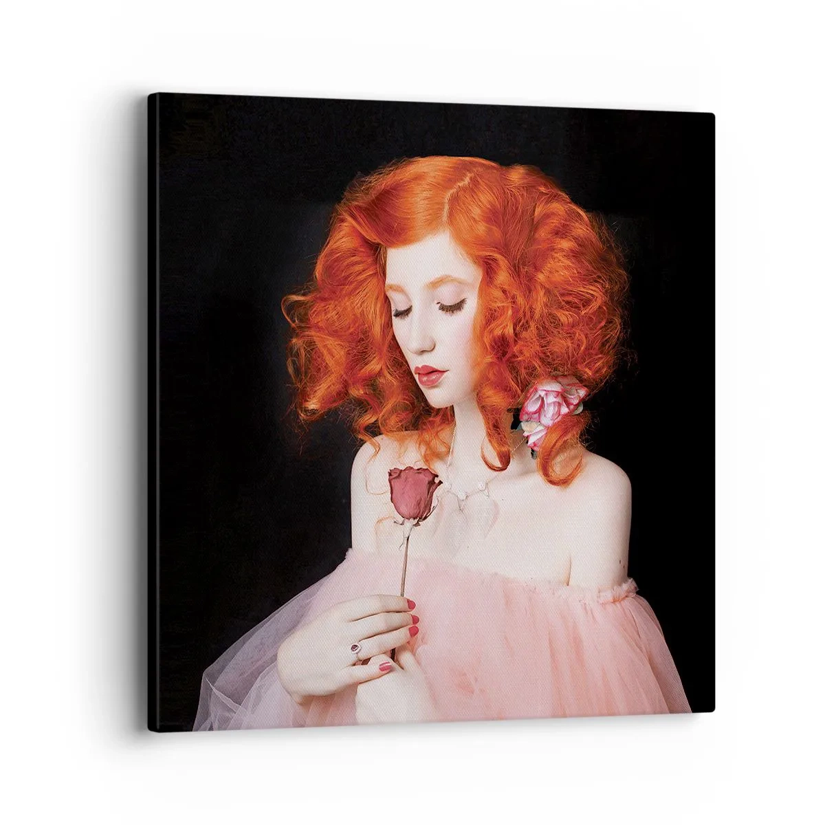 Bild auf Leinwand - Leinwandbild - Im barocken Stil - 40x40 cm