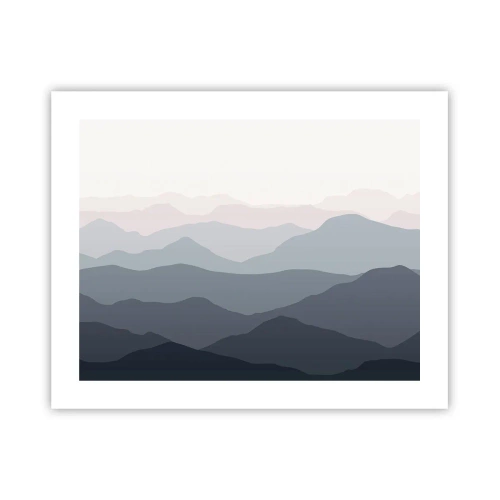 Poster - Wellen der Berge - 50x40 cm