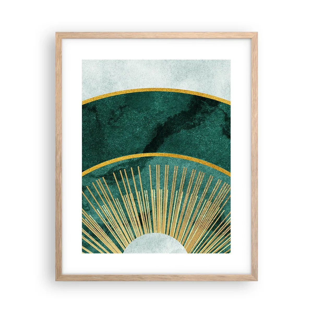 Poster in einem Rahmen aus heller Eiche - Anderes Sonnensystem - 40x50 cm