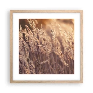 Poster in einem Rahmen aus heller Eiche - Bereit, den Herbst willkommen zu heißen - 40x40 cm