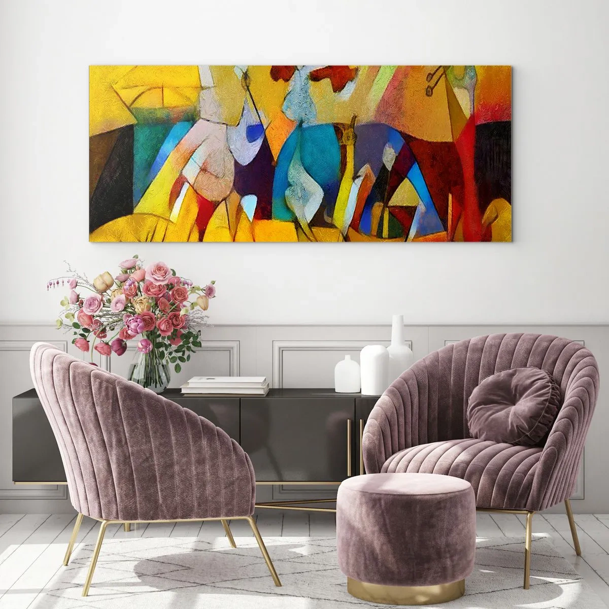 Glasbild - Bild auf glas - Sonne - Leben - Freude - 100x40 cm
