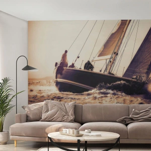 Fototapete Premium Canvas - Segle, Seemann - Yacht, Meer, Segeln - 250x175 cm