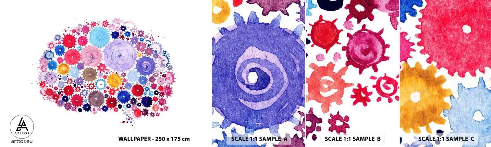 Fototapetenmuster Standard Eco - Die perfekteste Maschine der Natur - Abstraktion, Gehirn, Grafik - 100x30 cm