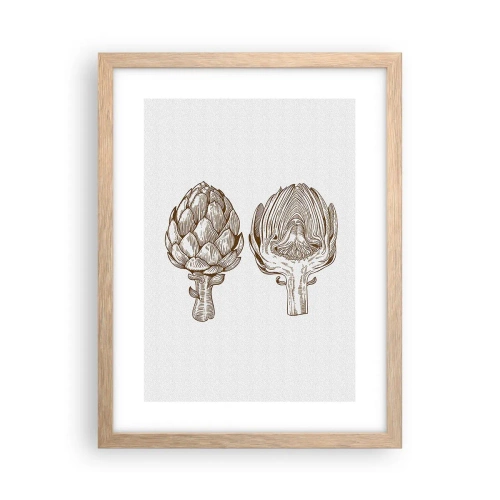 Poster in einem Rahmen aus heller Eiche - Anatomie-Lektion - 30x40 cm