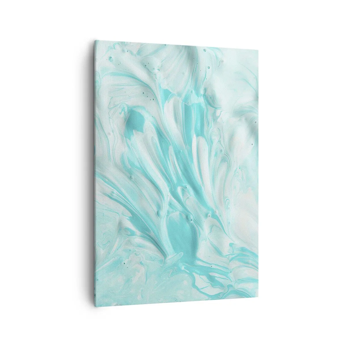 Bild auf Leinwand - Leinwandbild - Ein abstraktes Motiv in Pastelltönen von Blau und Weiß. - 70x100cm - Für immer zusammen - Moderne Wanddekoration für Wohnzimmer und Schlafzimmer ARTTOR