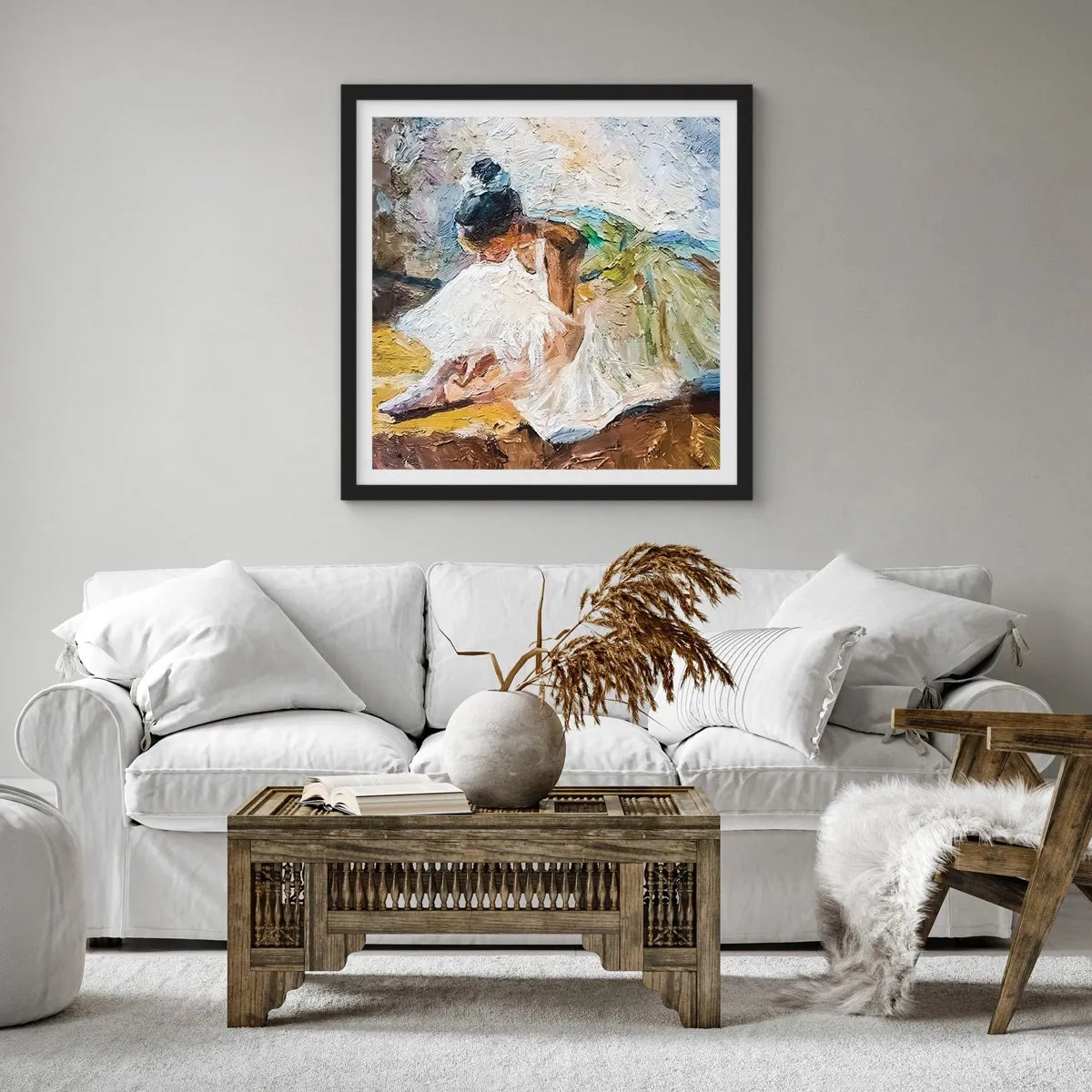 Poster in einem schwarzem Rahmen - Aus einem Gemälde von Degas - 60x60 cm