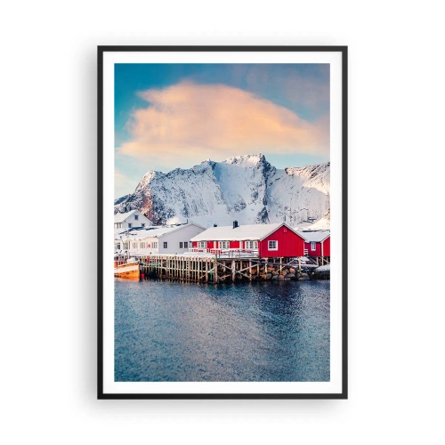 Poster in einem schwarzem Rahmen - Nördlicher Rückzug - 70x100 cm