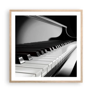 Poster in einem Rahmen aus heller Eiche - Harmonie von Formen und Farben - 60x60 cm