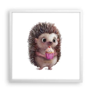 Poster in einem weißen Rahmen - Der Feiertag ist jeden Tag - 50x50 cm