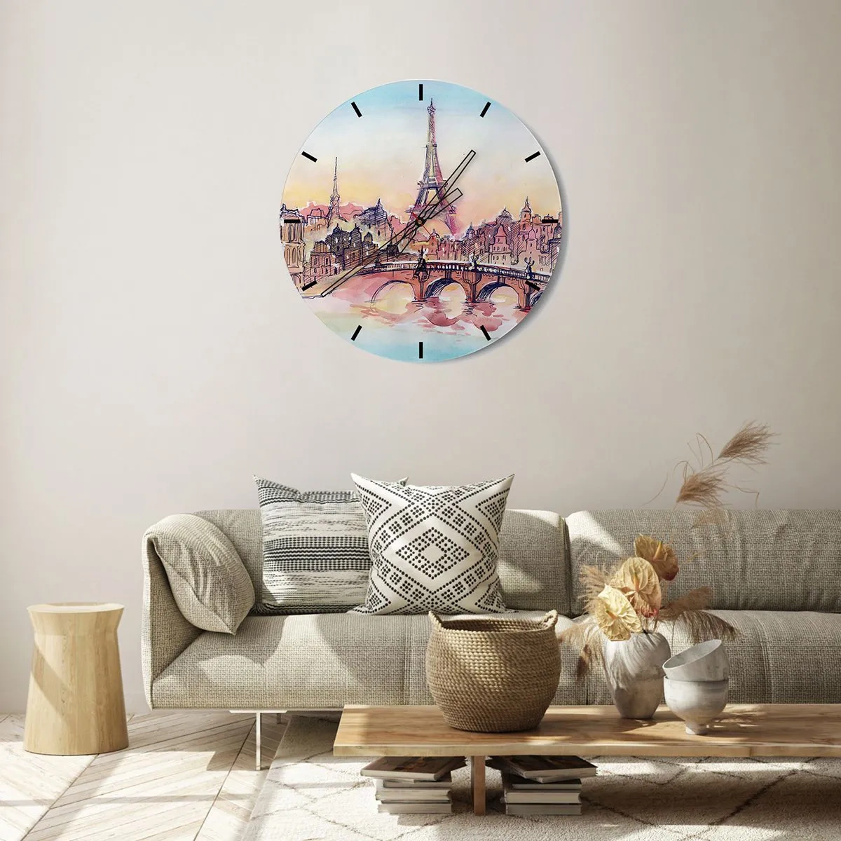 Wanduhr - Glasuhr - Die einzige Stadt dieser Art auf der Welt - 40x40 cm