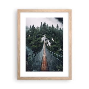 Poster in einem Rahmen aus heller Eiche - Nur für Überflieger - 30x40 cm