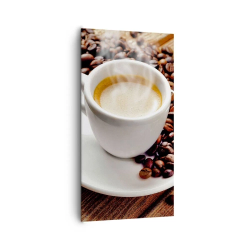 Bild auf Leinwand - Leinwandbild - Kaffee auf der Bank - 65x120 cm