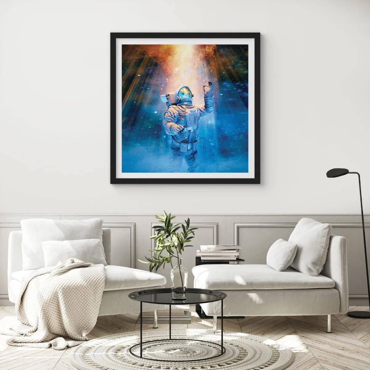 Poster in einem schwarzem Rahmen - Endlich am Ende - 30x30 cm