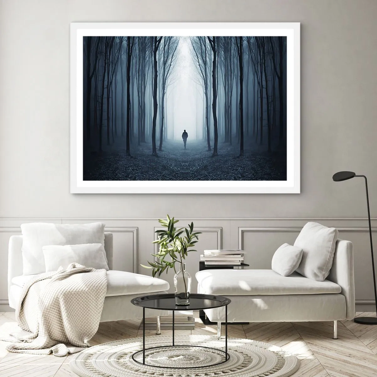 Poster in einem weißen Rahmen - Alles einfach und übersichtlich - 70x50 cm