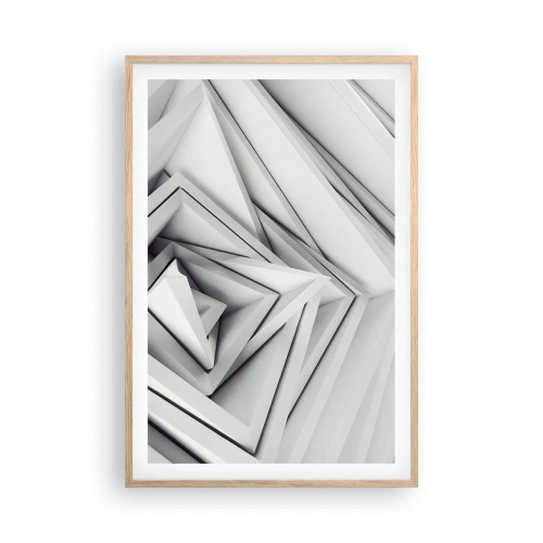 Poster in einem Rahmen aus heller Eiche - Spitzwinklige Knospen - 61x91 cm