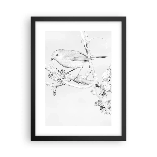 Poster in einem schwarzem Rahmen - Wintermorgen - 30x40 cm