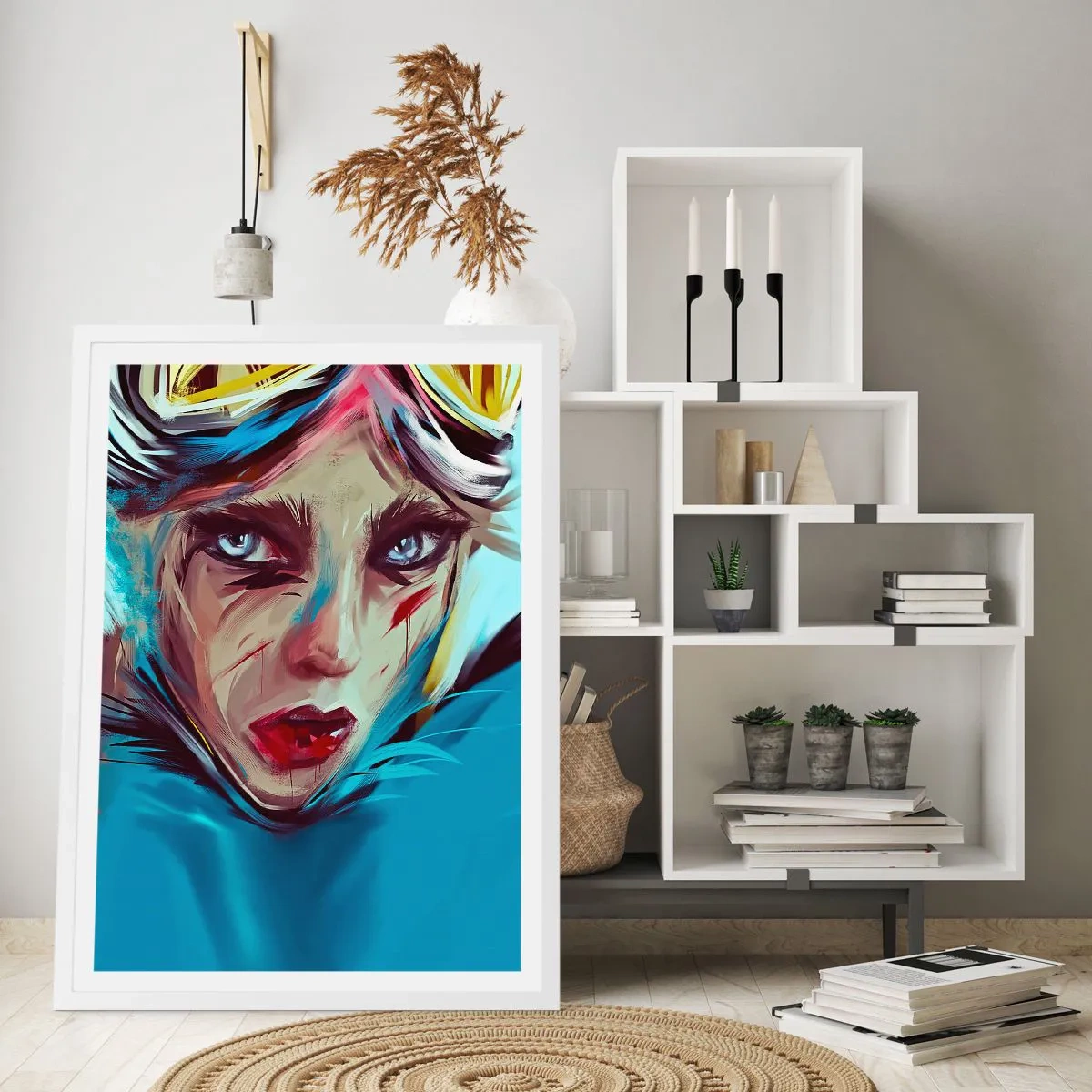 Poster in einem weißen Rahmen - Strassenkämpferin - 40x50 cm