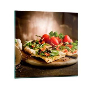 Glasbild - Bild auf glas - Direkt vom Herd und aus dem Garten - 30x30 cm