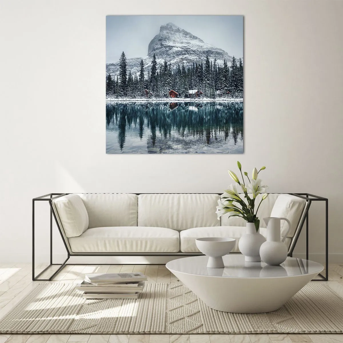 Glasbild - Bild auf glas - Kanadischer Rückzug - 70x70 cm