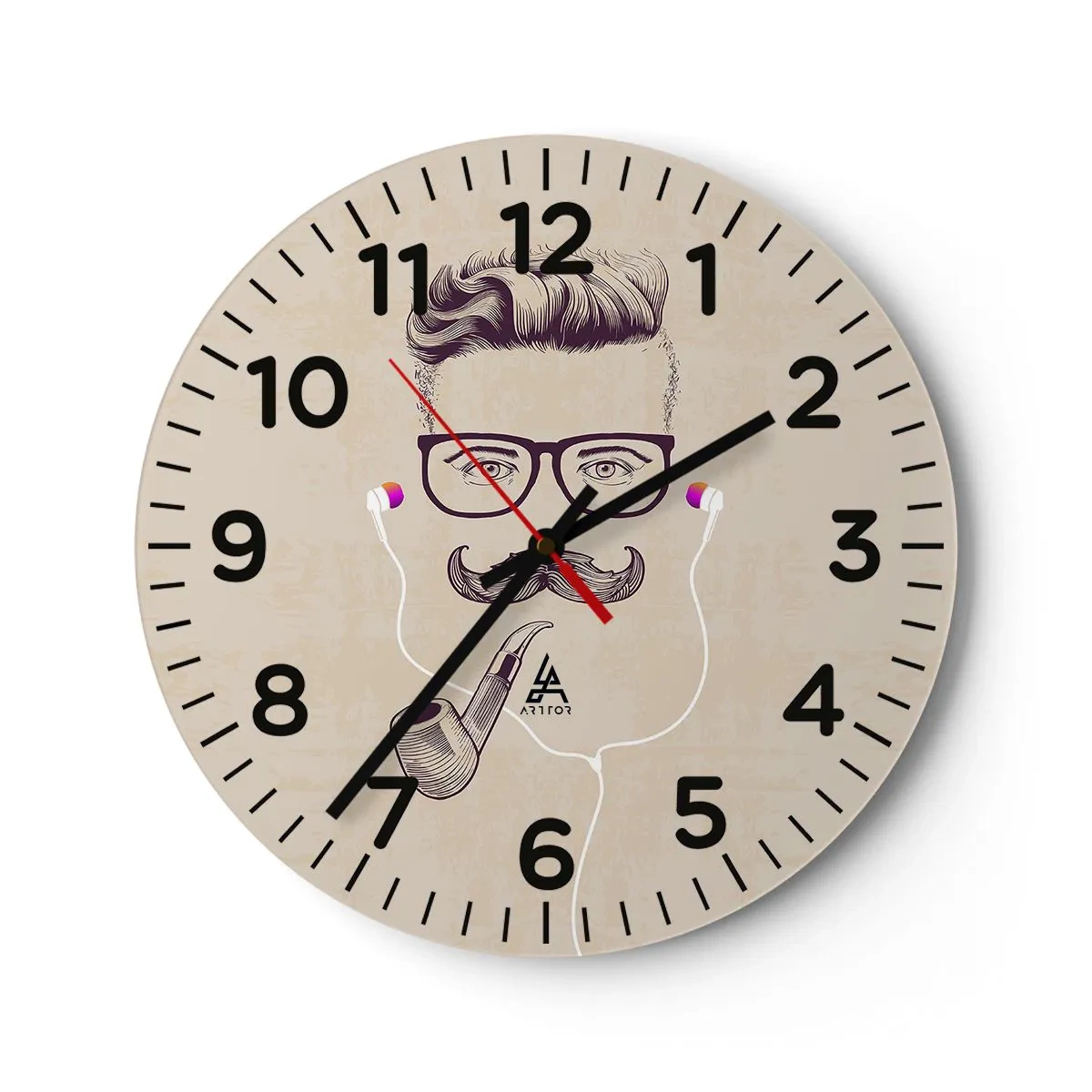 Wanduhr - Glasuhr - Ein echter Mann? - 30x30 cm