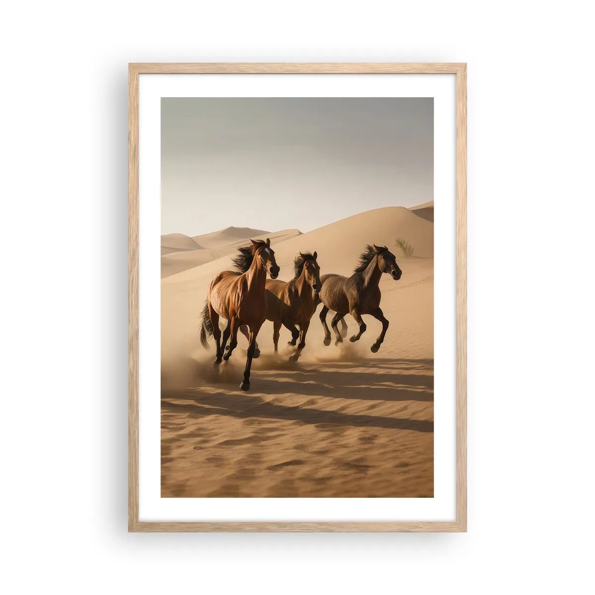 Poster in einem Rahmen aus heller Eiche - Frei wie der Wind - 50x70 cm