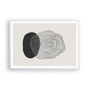 Poster in einem weißen Rahmen - Dauer und Schwingung - 100x70 cm