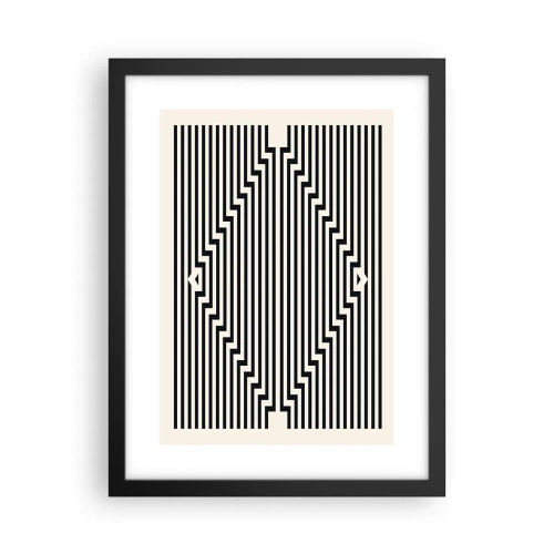 Poster in einem schwarzem Rahmen - Geometrische Illusion - 30x40 cm