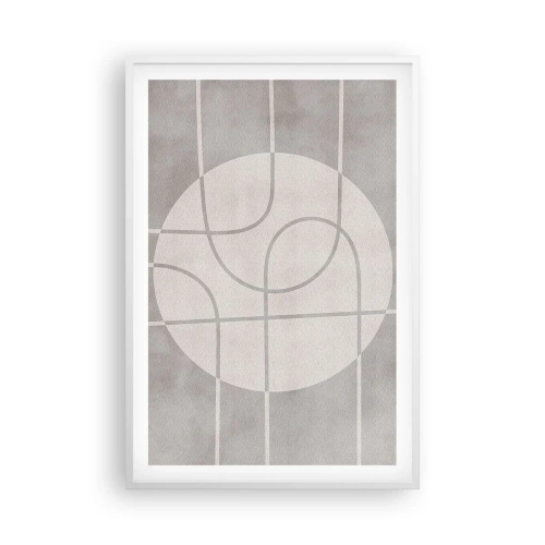 Poster in einem weißen Rahmen - Kreisförmig und geradeaus - 61x91 cm