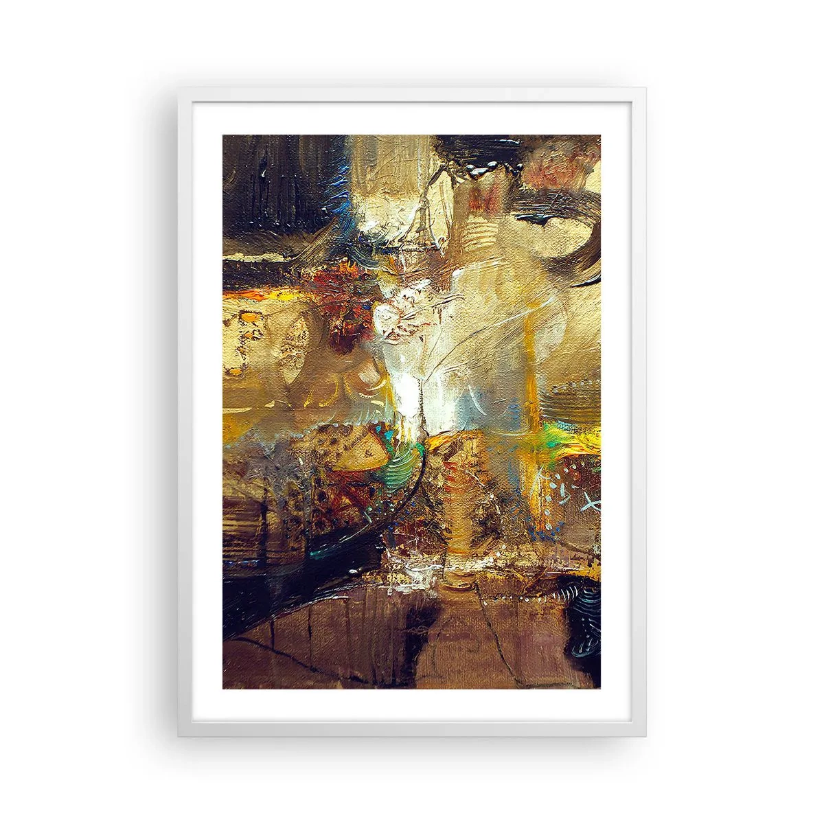 Poster in einem weißen Rahmen - Kalt, wärmer, heiß - 50x70 cm