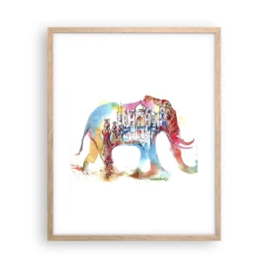 Poster in einem Rahmen aus heller Eiche - Indien – die Aura der Liebe - 40x50 cm