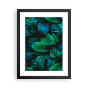 Poster in einem schwarzem Rahmen - In der grünen Menge - 30x40 cm