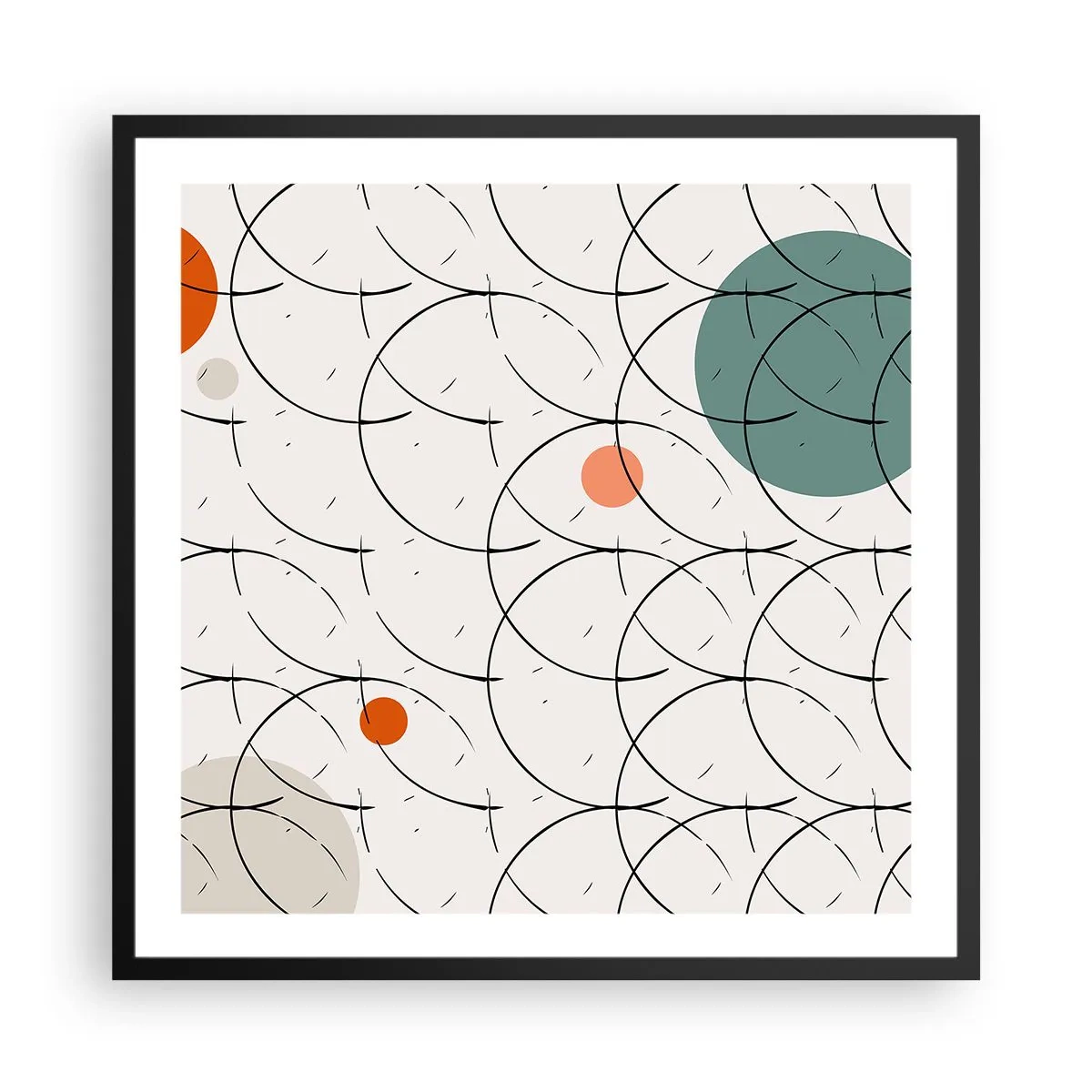 Poster in einem schwarzem Rahmen - Im Pop-Art-Geist - 60x60 cm